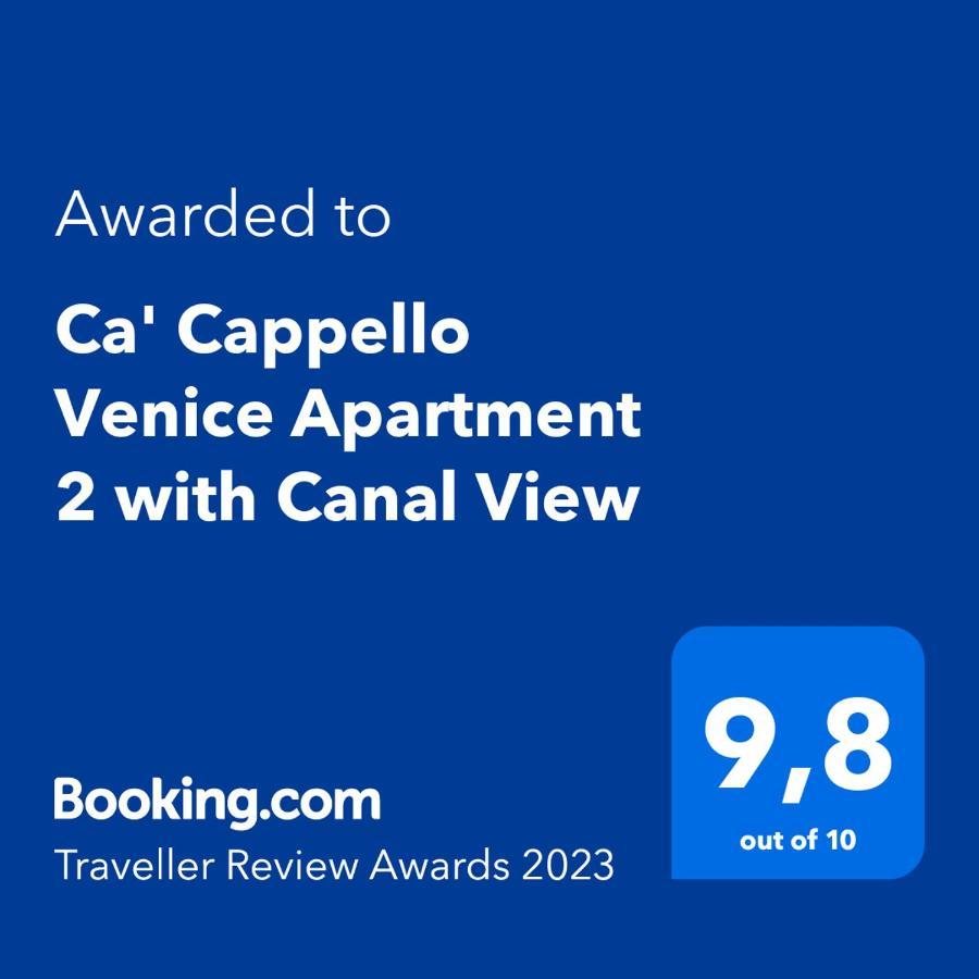Ca' Cappello Venice Apartment 2 With Canal View Exterior photo